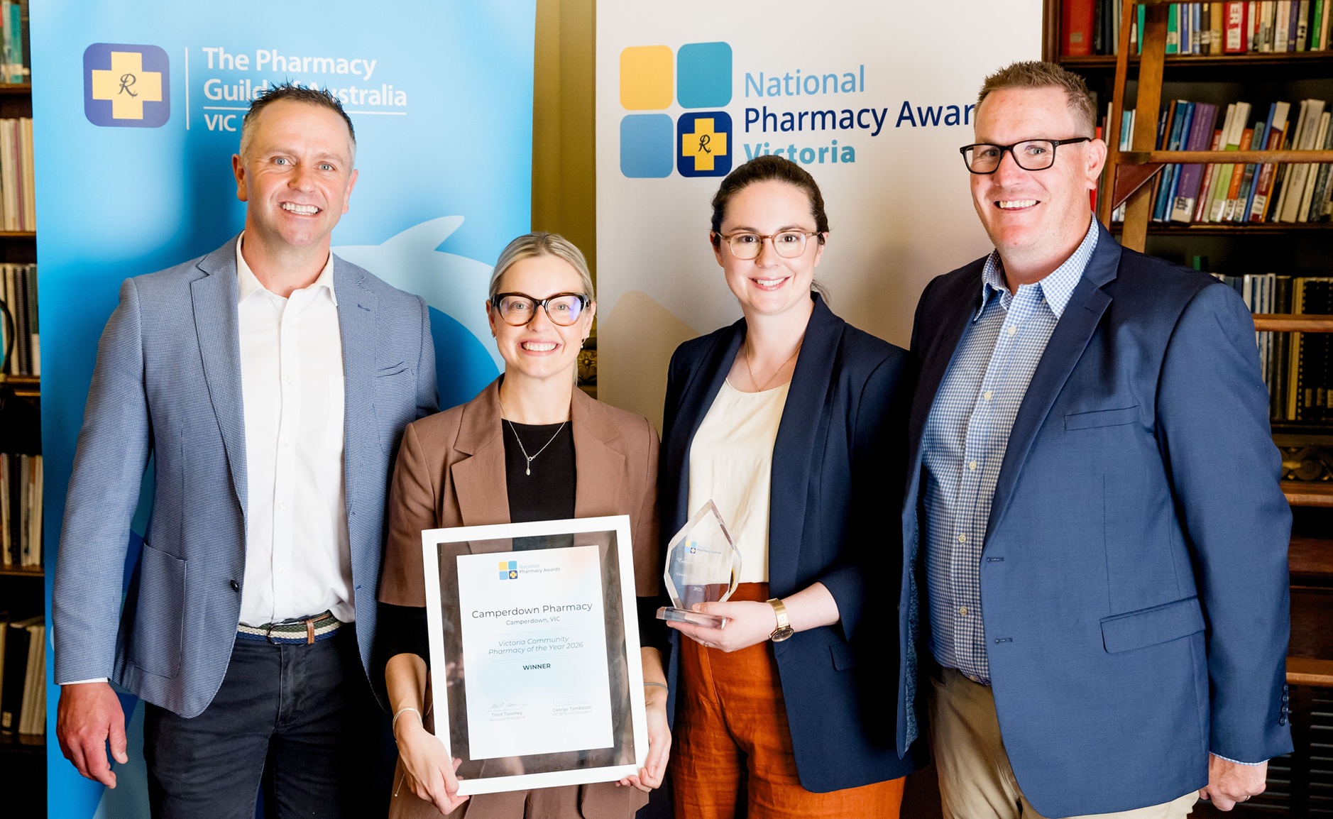 Camperdown Pharmacy winners with their award