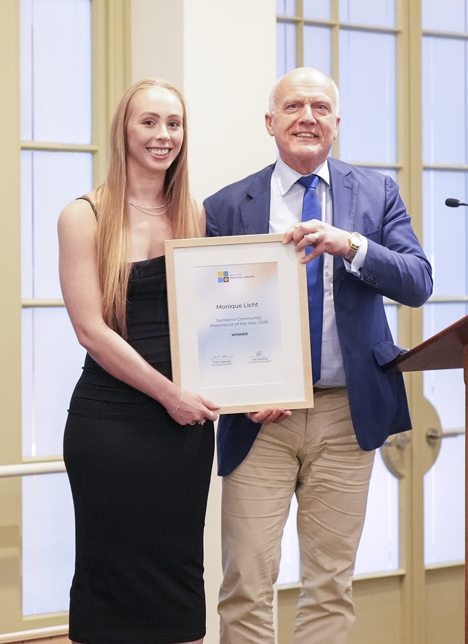 TAS Pharmacist of Year winner Monique Licht