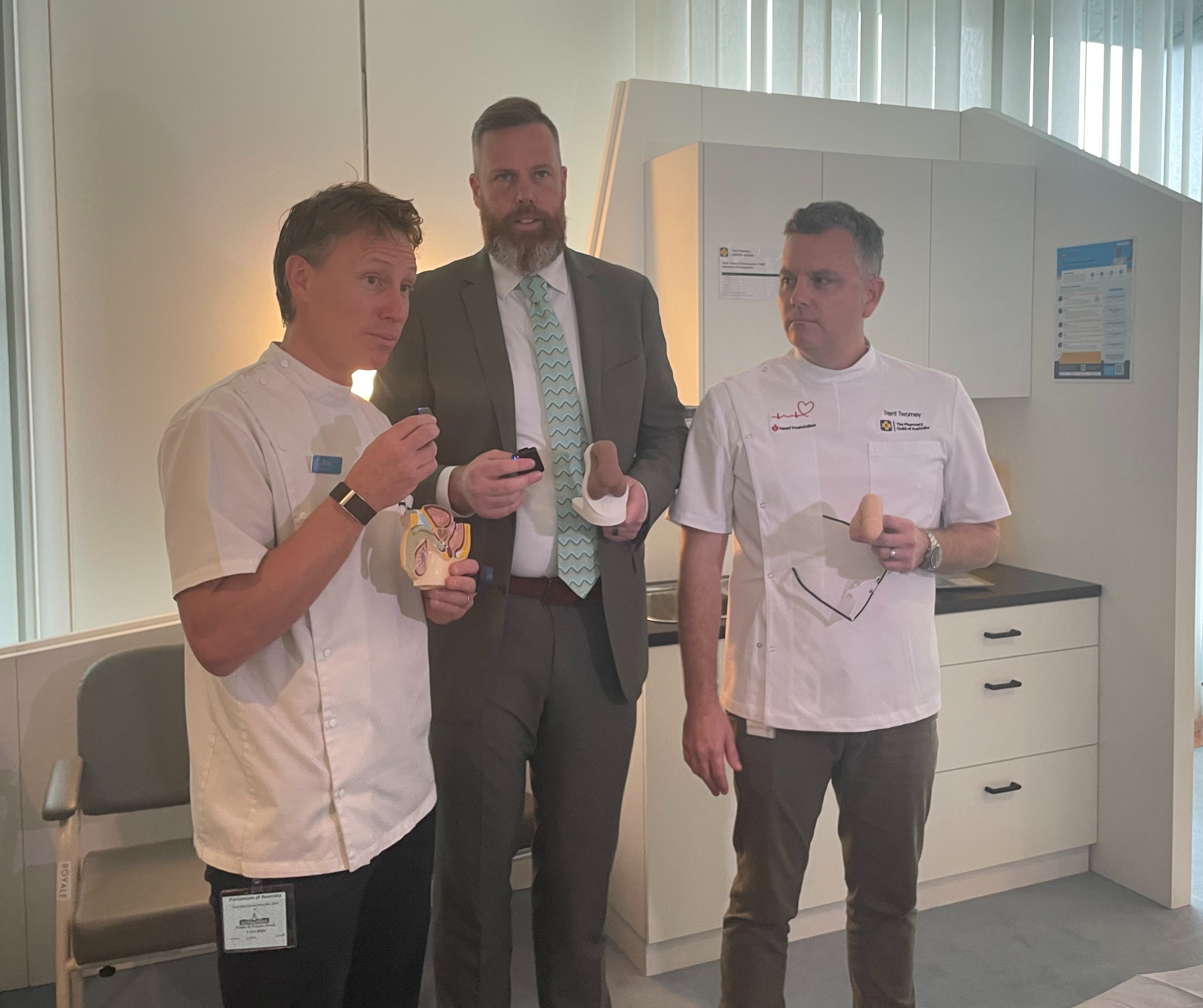 Health leaders including Special Envoy for Men&rsquo;s Health Dan Repacholi MP (centre) putting the spotlight on men's health at Parliament House in Canberra
