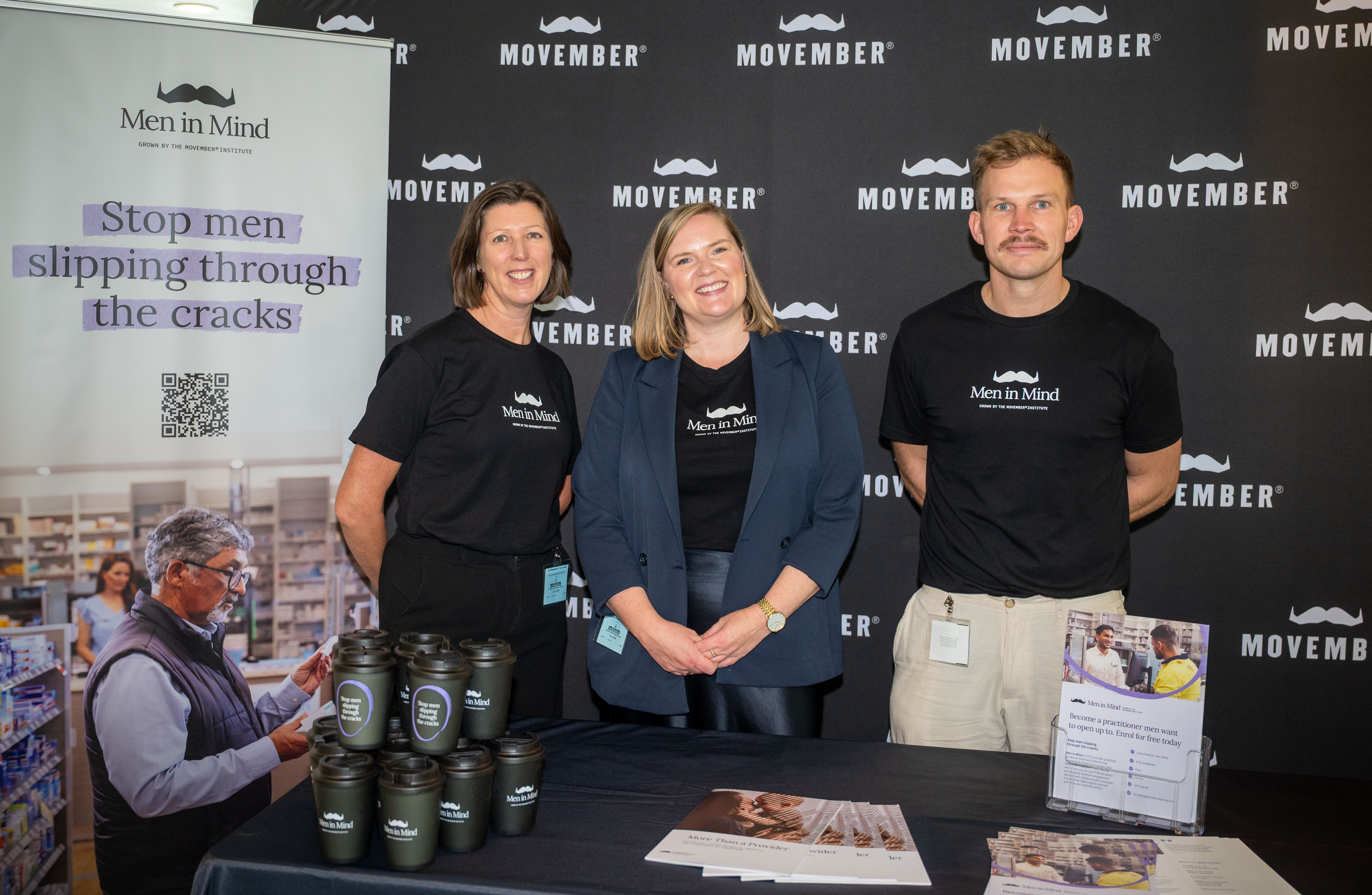 Movember's team at the joint men's health event at Parliament House on Tuesday June 2 2026