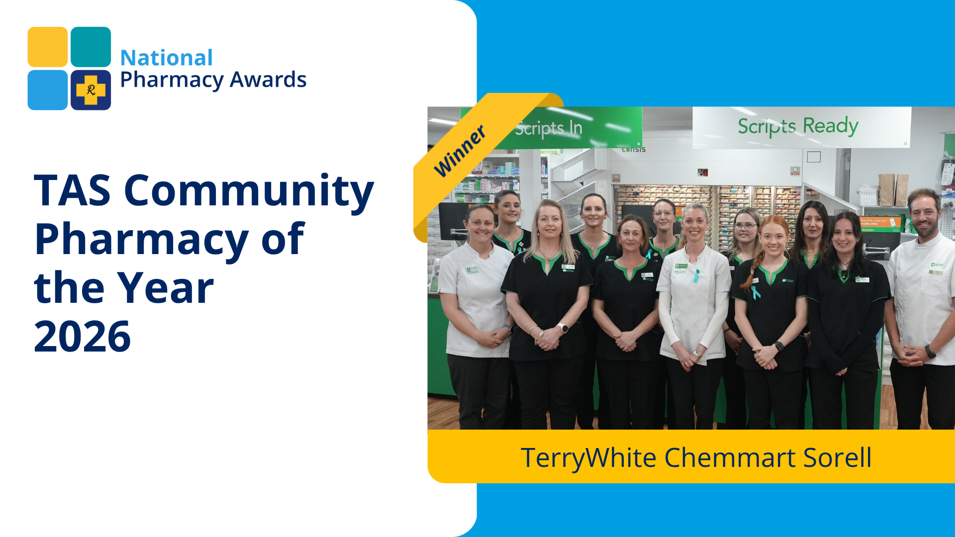 Community Pharmacy of the Year: Terrywhite Chemmart, Sorell